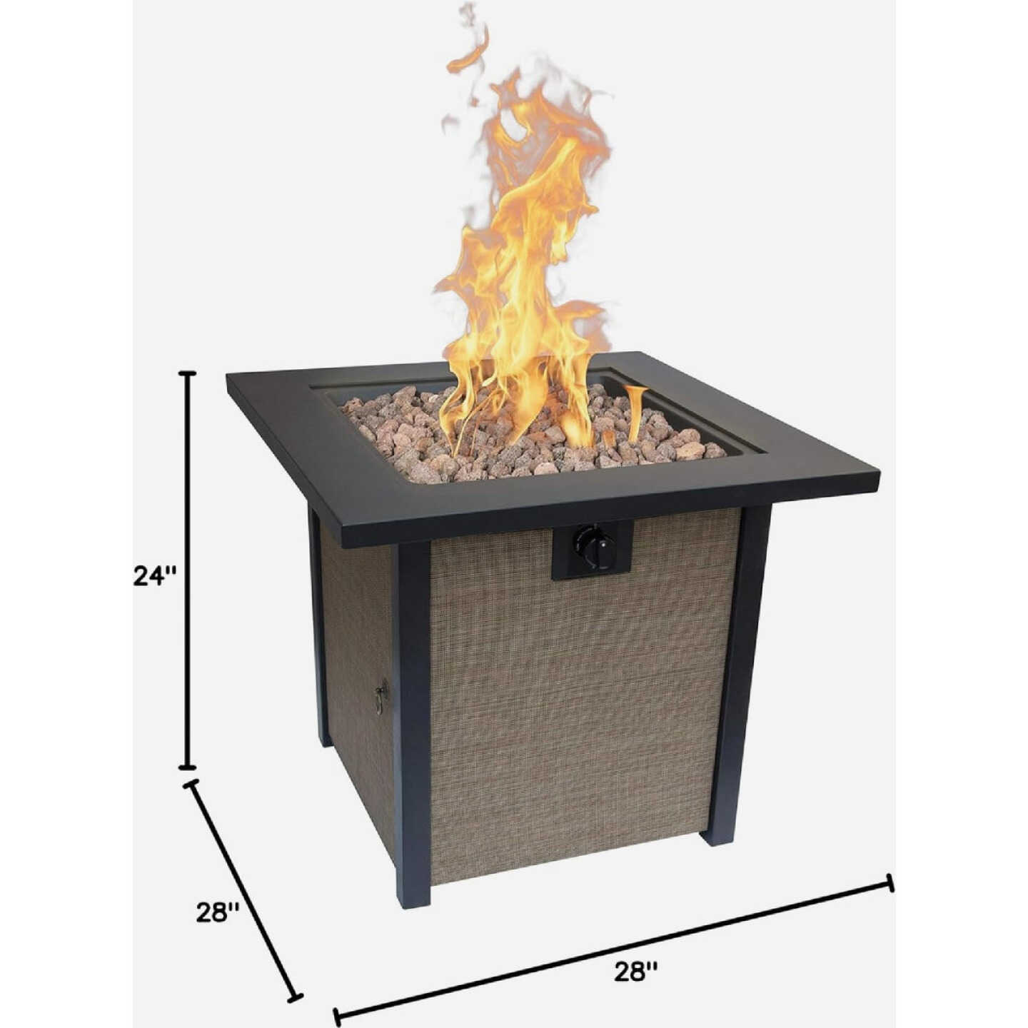 Bond Woodleaf 28 In. Square Steel Gas Fire Pit Image 2