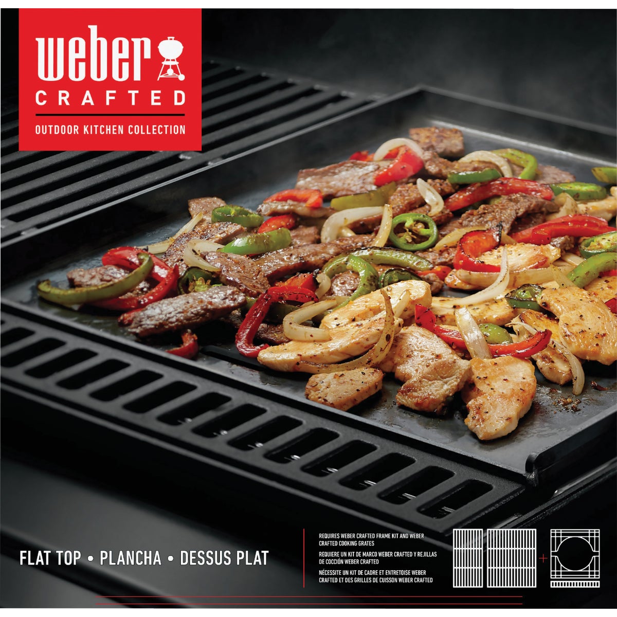 Weber 15.8 In. W. x 16 In. L. Carbon Steel Flat Top Grill Griddle Image 3