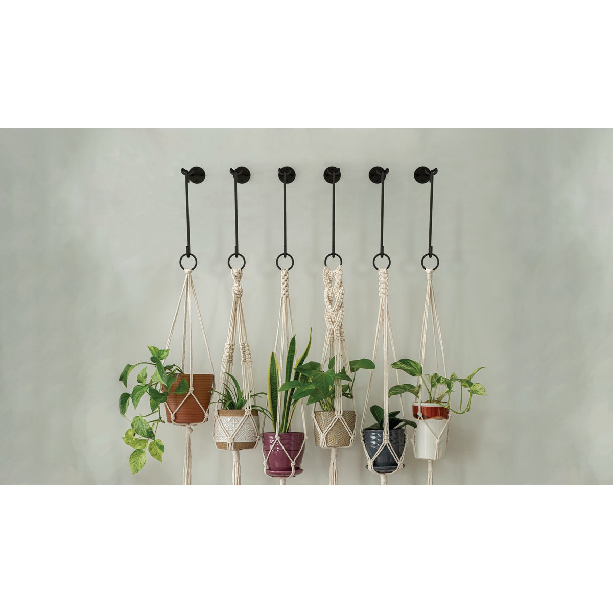 National Hardware 8 In. Black Steel Modern Large S-Hook Plant Hanger Image 2