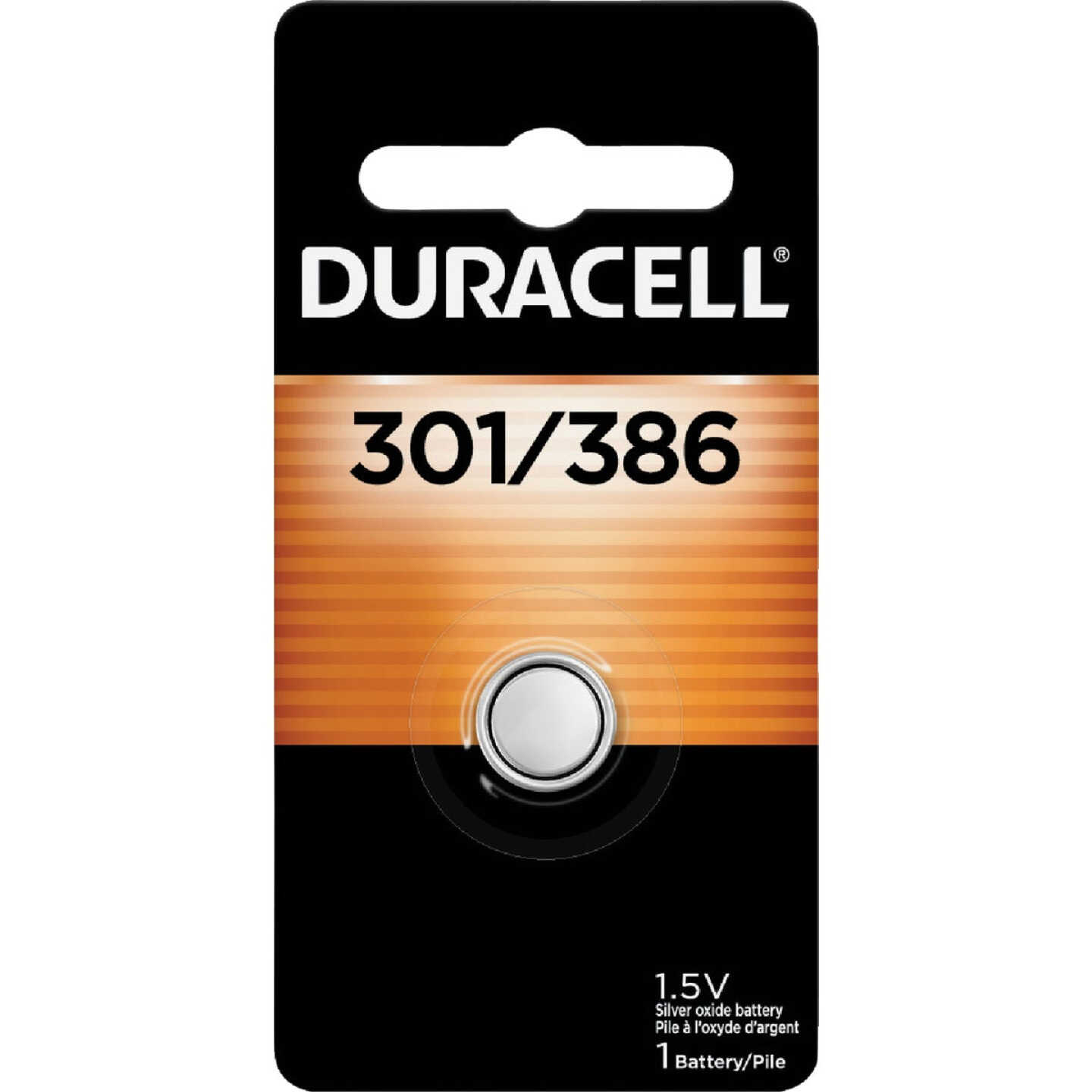 Duracell 301/386 Silver Oxide Button Cell Battery Image 1
