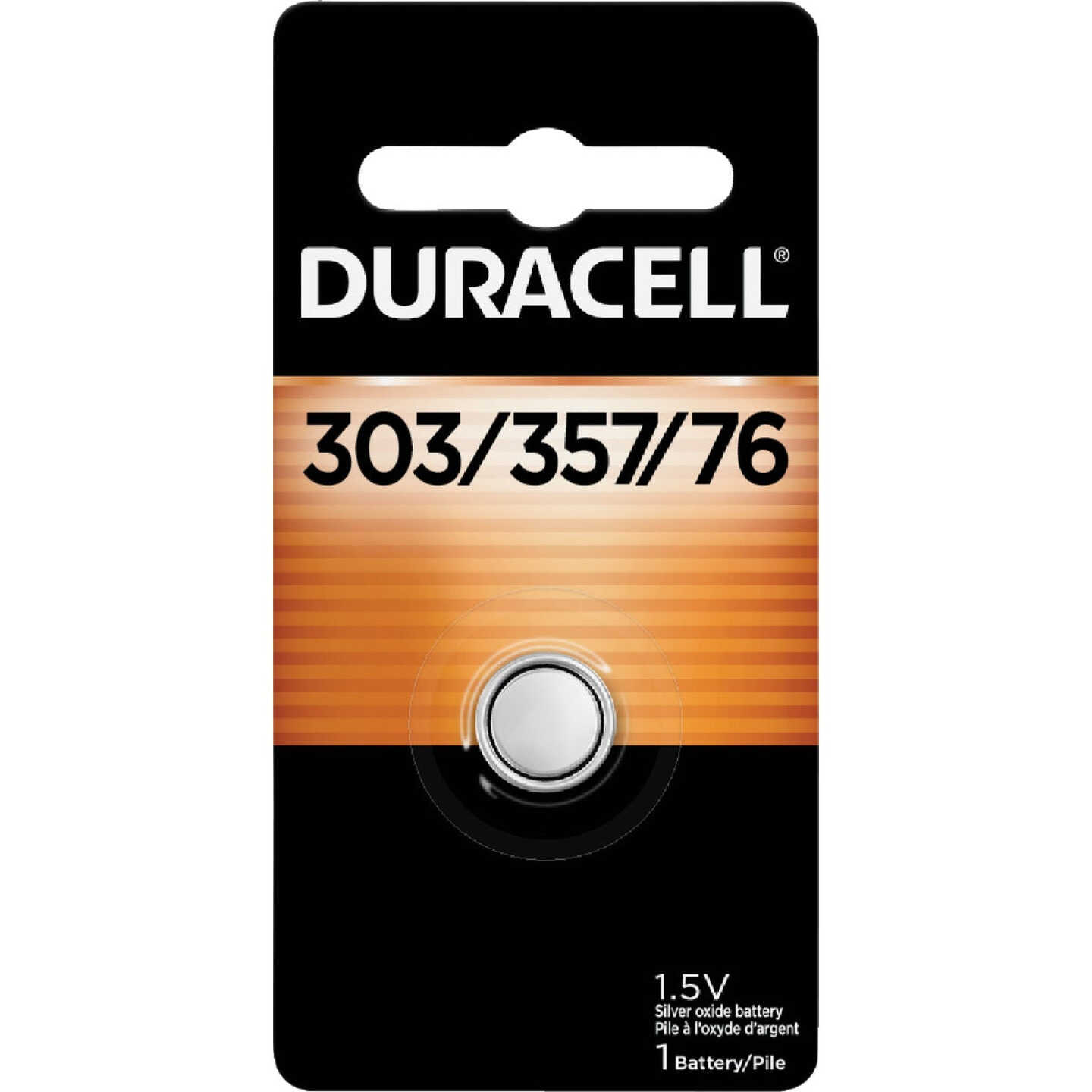 Duracell 303/357 Silver Oxide Button Cell Battery Image 1