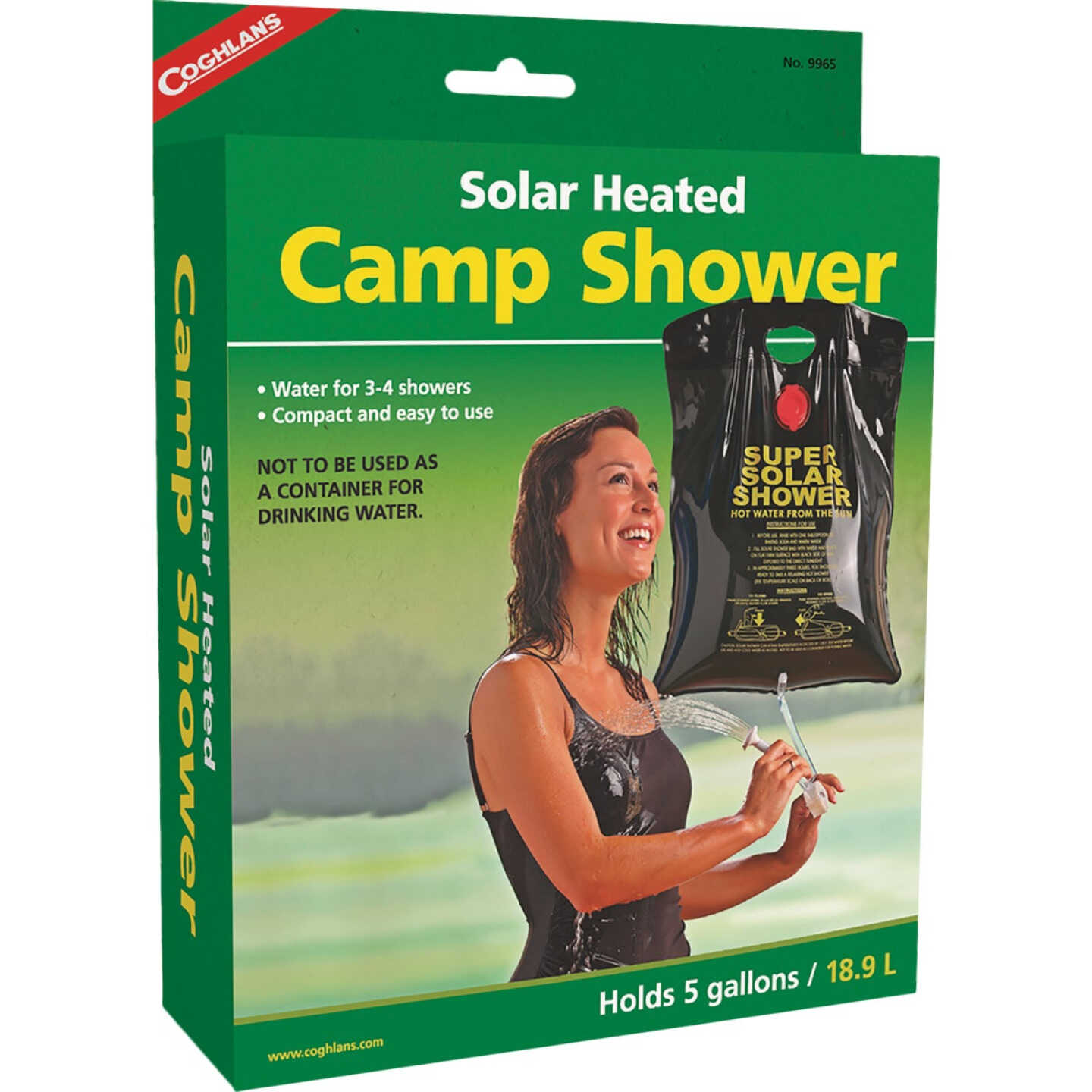 Coghlans 4.2 Gal. Solar Heated Camp Shower Image 1