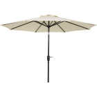 9 Ft. Aluminum Tilt/Crank Cream Patio Umbrella - PFAS Free Image 1