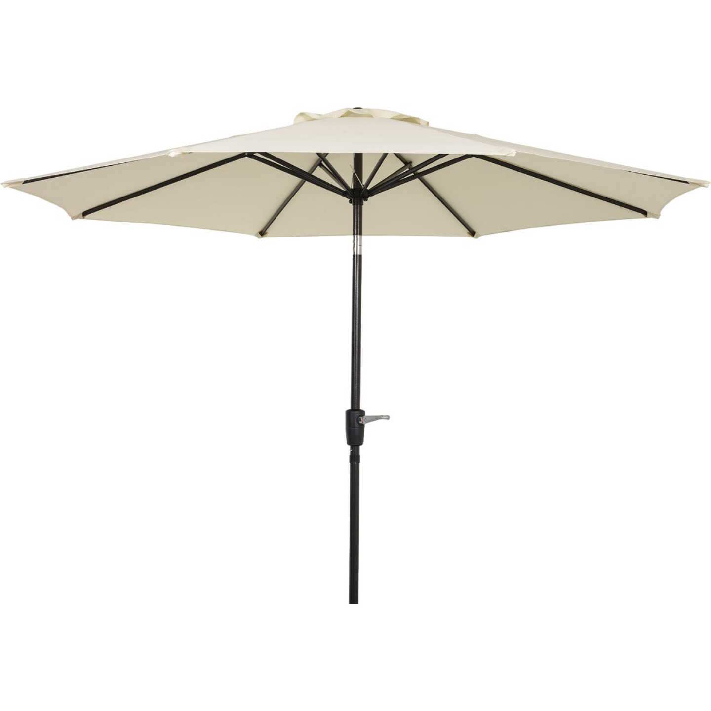9 Ft. Aluminum Tilt/Crank Cream Patio Umbrella - PFAS Free Image 1