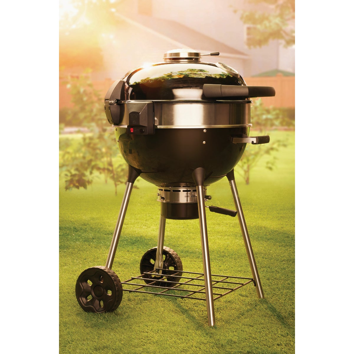 Napoleon PRO22 Charcoal Kettle Grill, Black Image 3