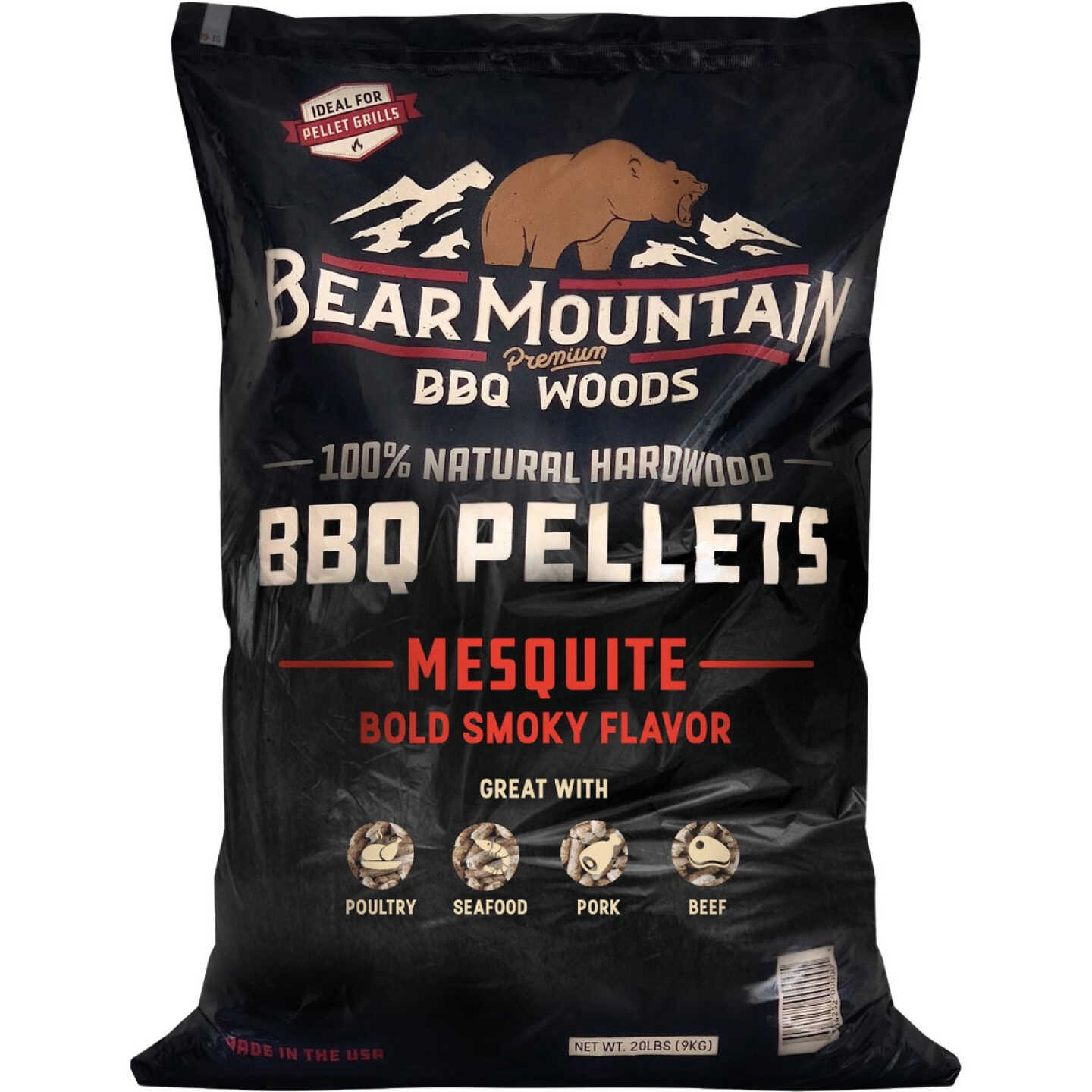 Bear Mountain BBQ Premium Woods 20 Lb. Mesquite Wood Pellet Image 1