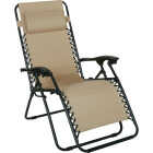 Outdoor Expressions Zero Gravity Relaxer Light Tan Convertible Lounge Chair Image 2