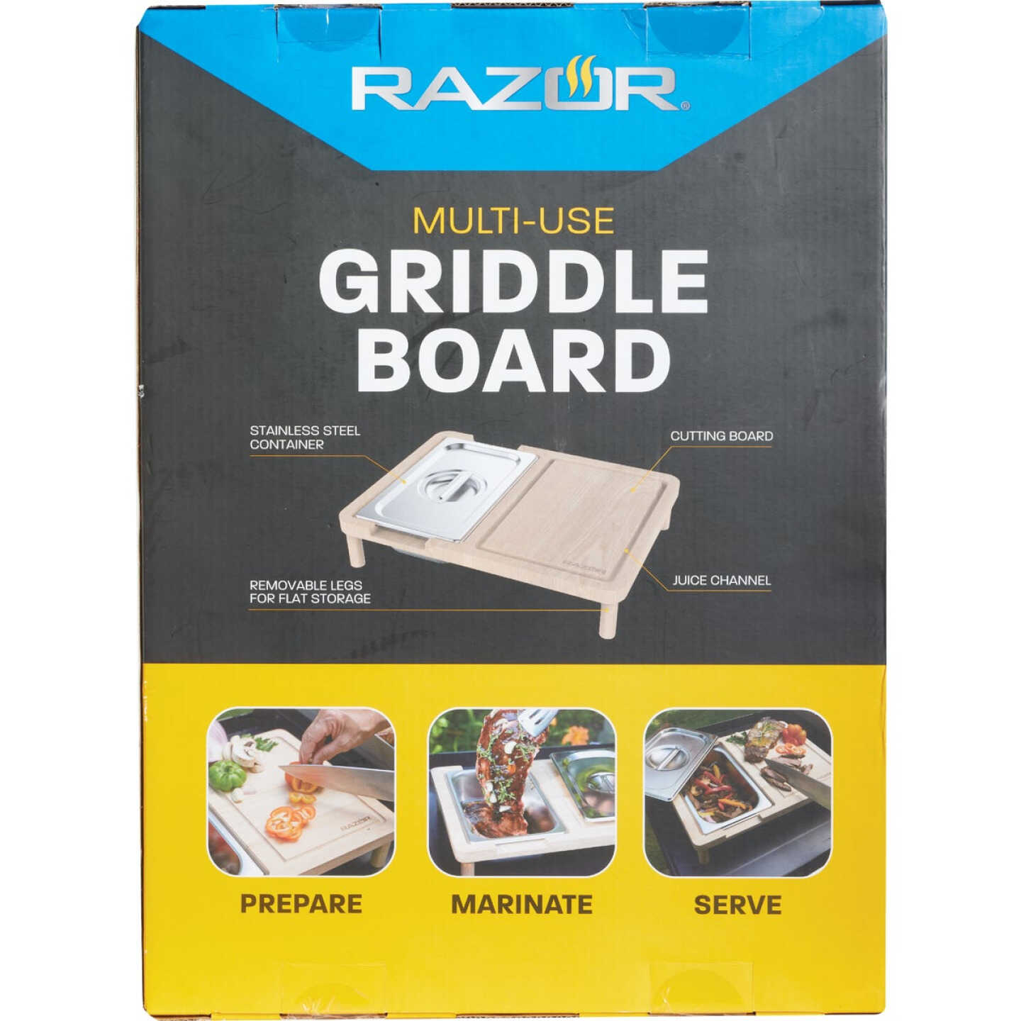Mr. Bar-B-Q Razor 11.81 In. W. x 15.75 In. L. Wood Cutting Board Image 4