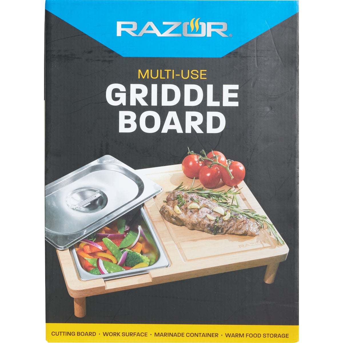 Mr. Bar-B-Q Razor 11.81 In. W. x 15.75 In. L. Wood Cutting Board Image 2