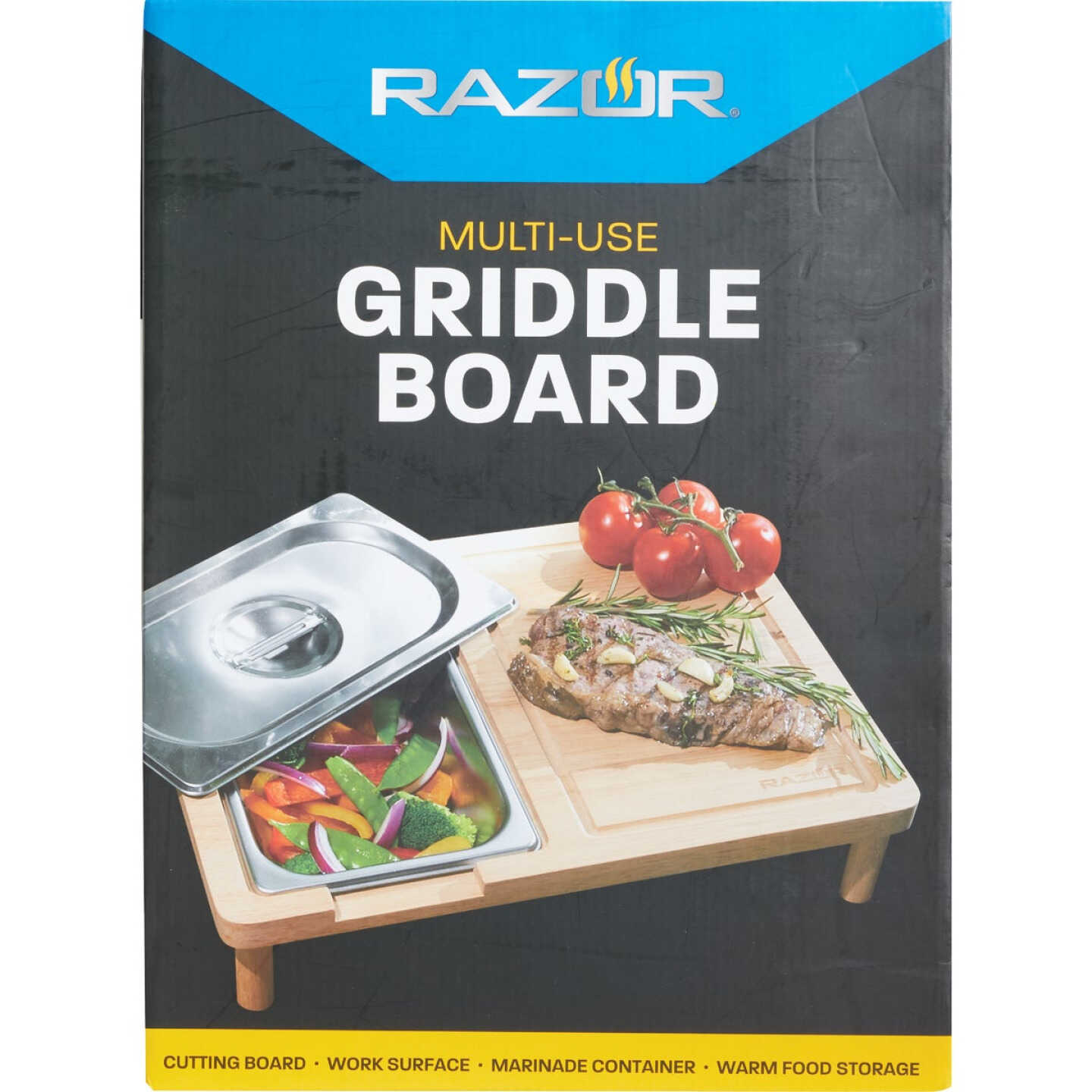 Mr. Bar-B-Q Razor 11.81 In. W. x 15.75 In. L. Wood Cutting Board Image 2