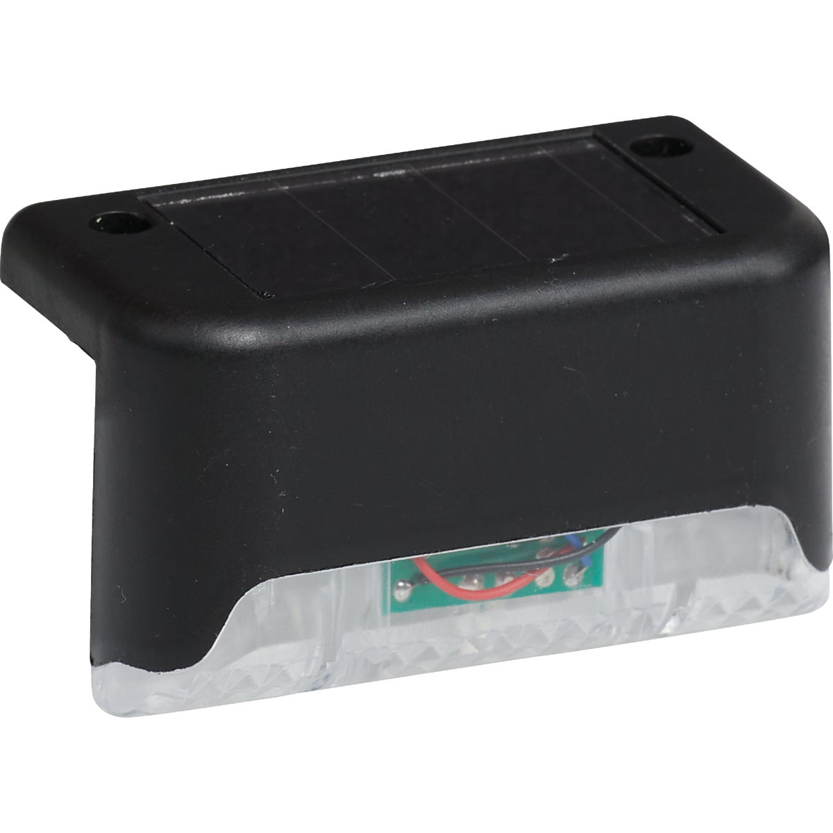 Black Plastic Solar Deck Light (3-Pack)