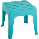 Adams Big Easy Teal 18.9 In. Square Resin Stackable Side Table Image 1