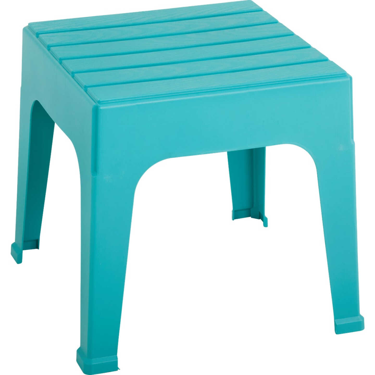 Adams Big Easy Teal 18.9 In. Square Resin Stackable Side Table Image 1