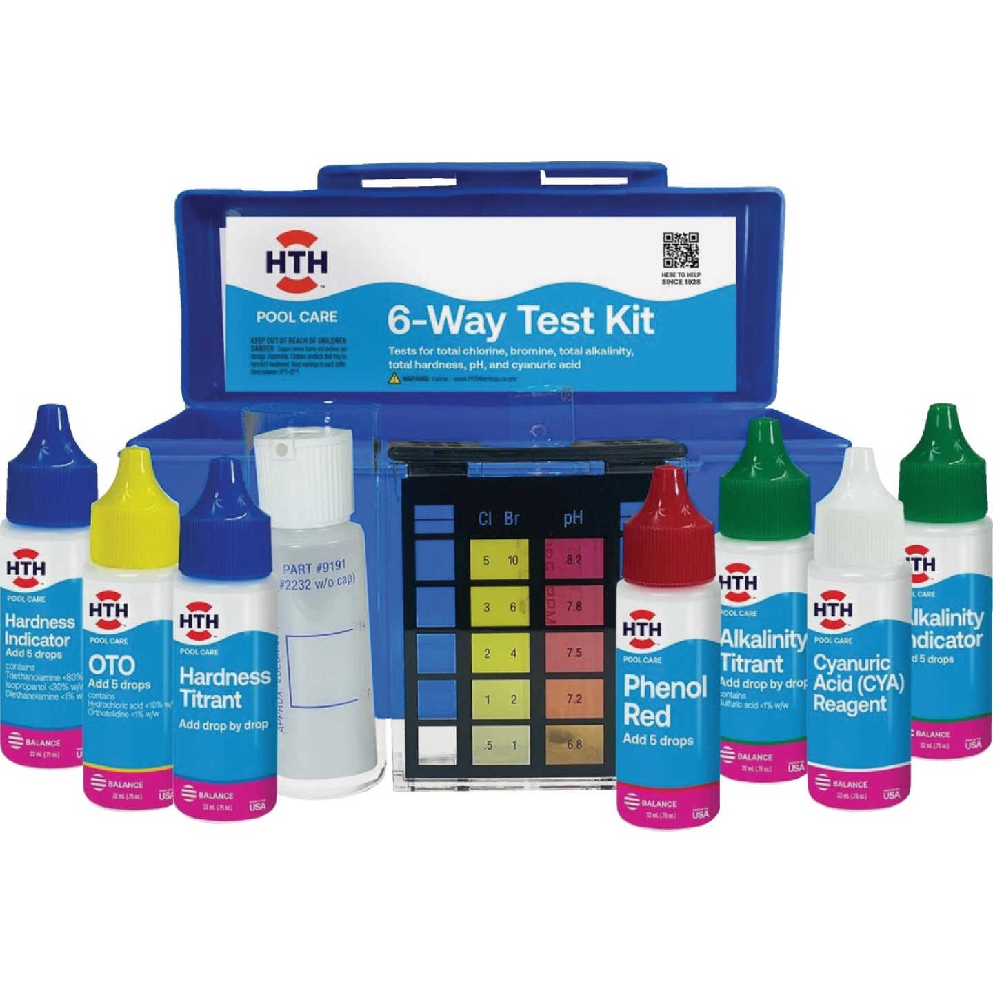 HTH Pool Care 6-Way Test Kit Image 1
