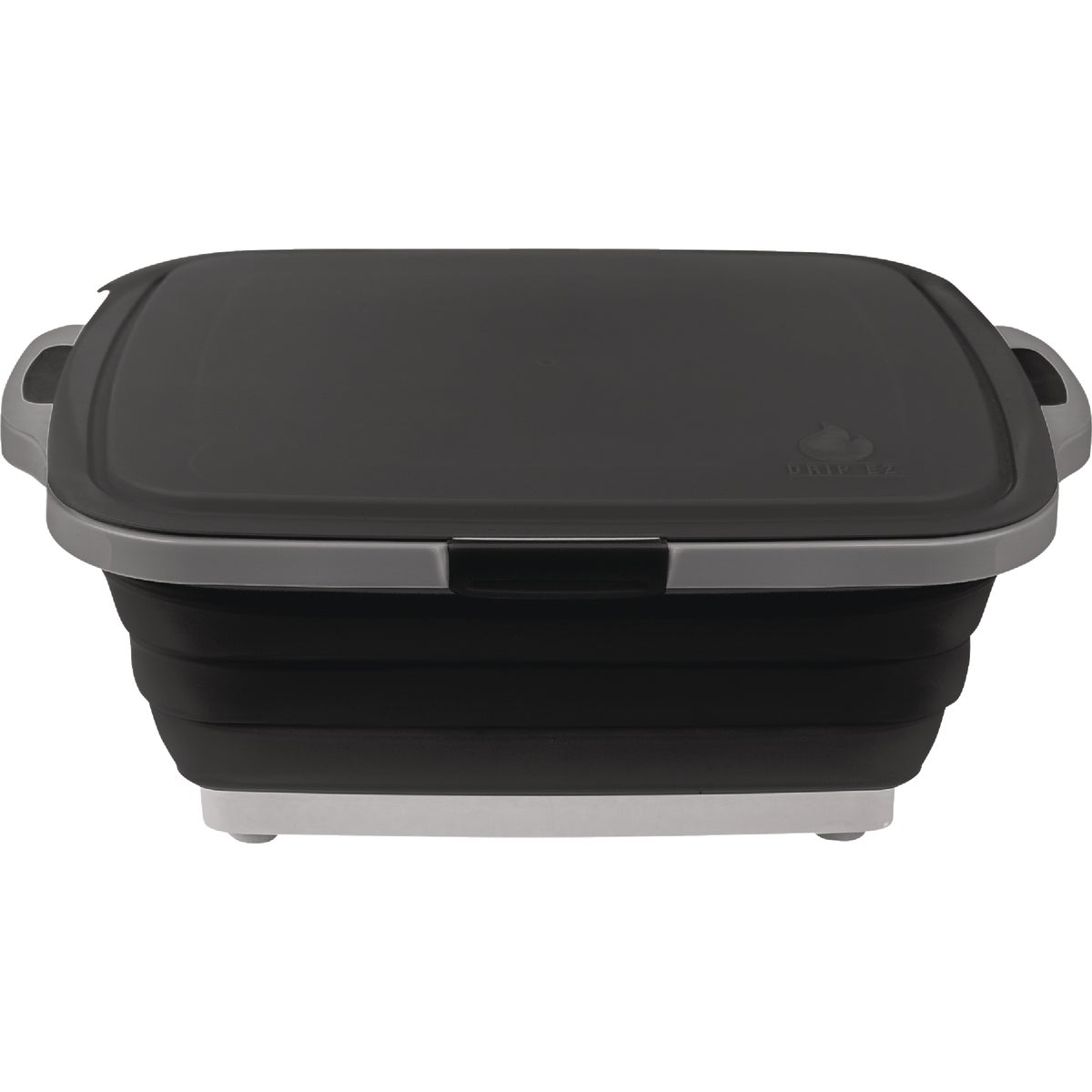 Drip EZ Jr. Black 15.75 In. L. x 12.5 In. W. x 4.5 In. D. Collapsible Food Prep Tub Image 4
