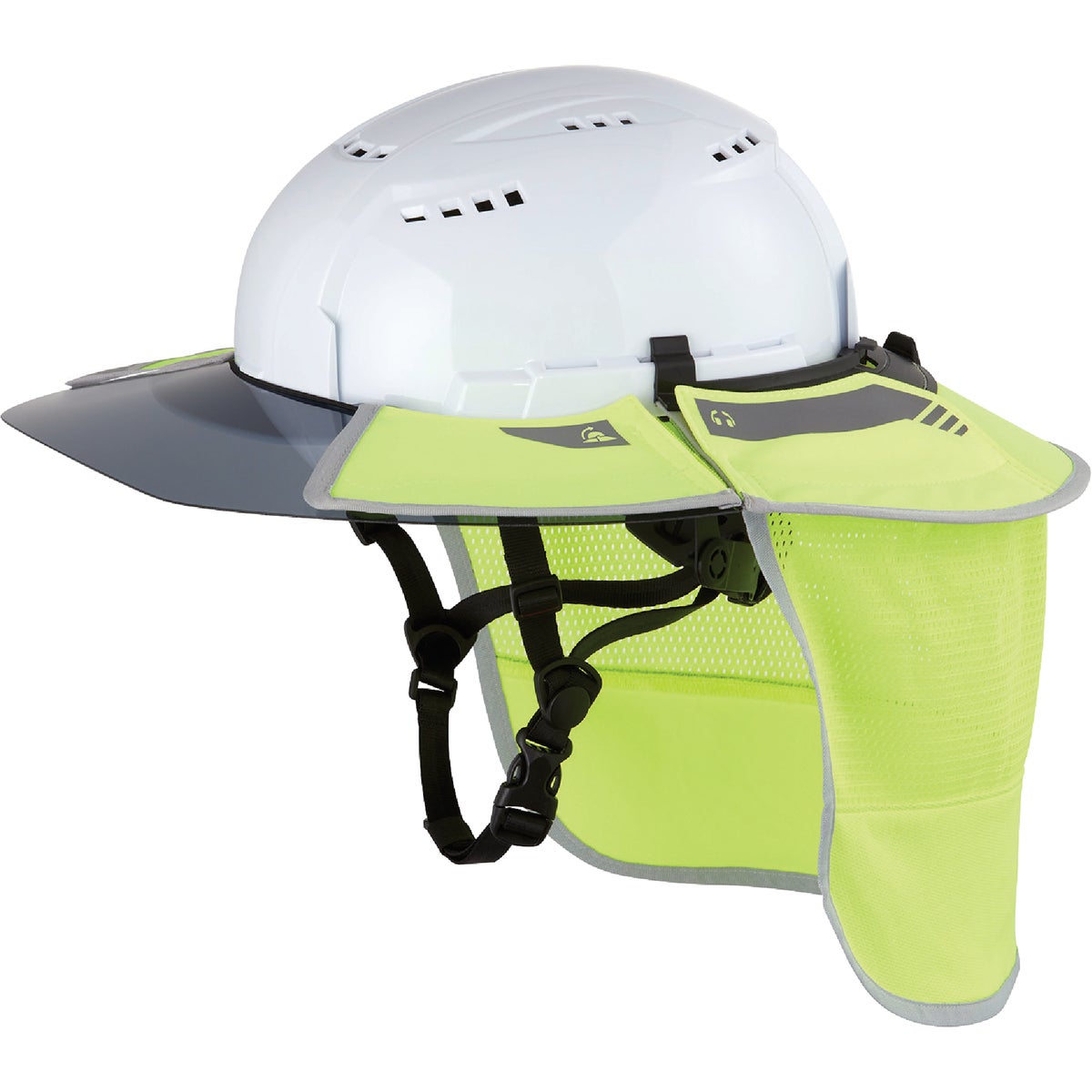 Milwaukee Bolt Hi-Vis Yellow Nylon Hard Hat Sun Visor & Sunshade with 50+UPF UV Protection Image 3