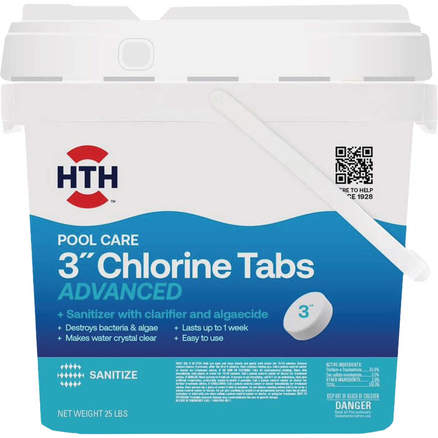 HTH Pool Care 3 In. 25 Lb. Chlorine Tabs Advanced Image 1