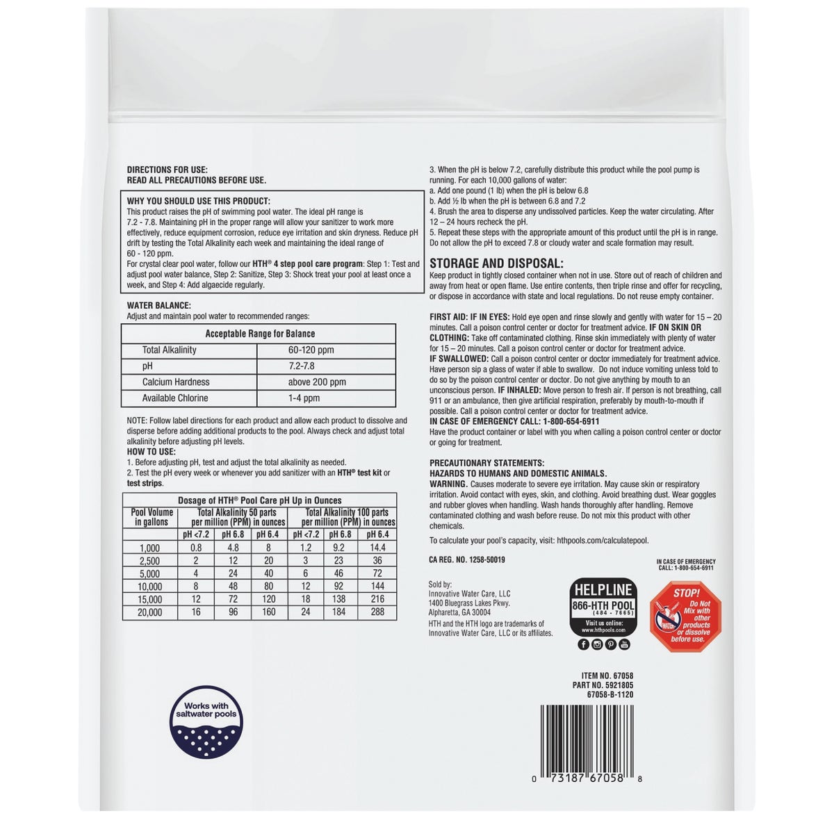 HTH Pool Care pH Up 4 Lb. pH Increaser Granule Image 2