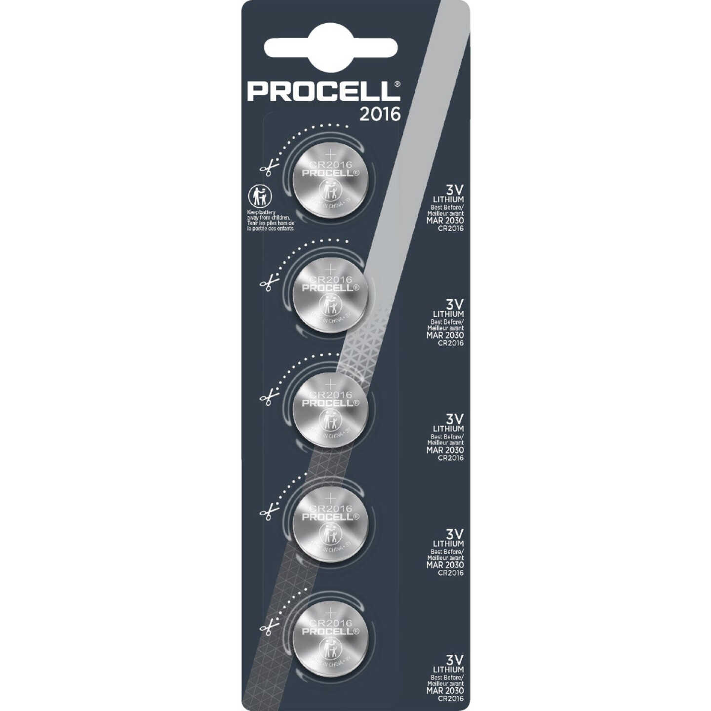 Procell 2016 Lithium 3.0V Coin Cell Battery (5-Pack) Image 1