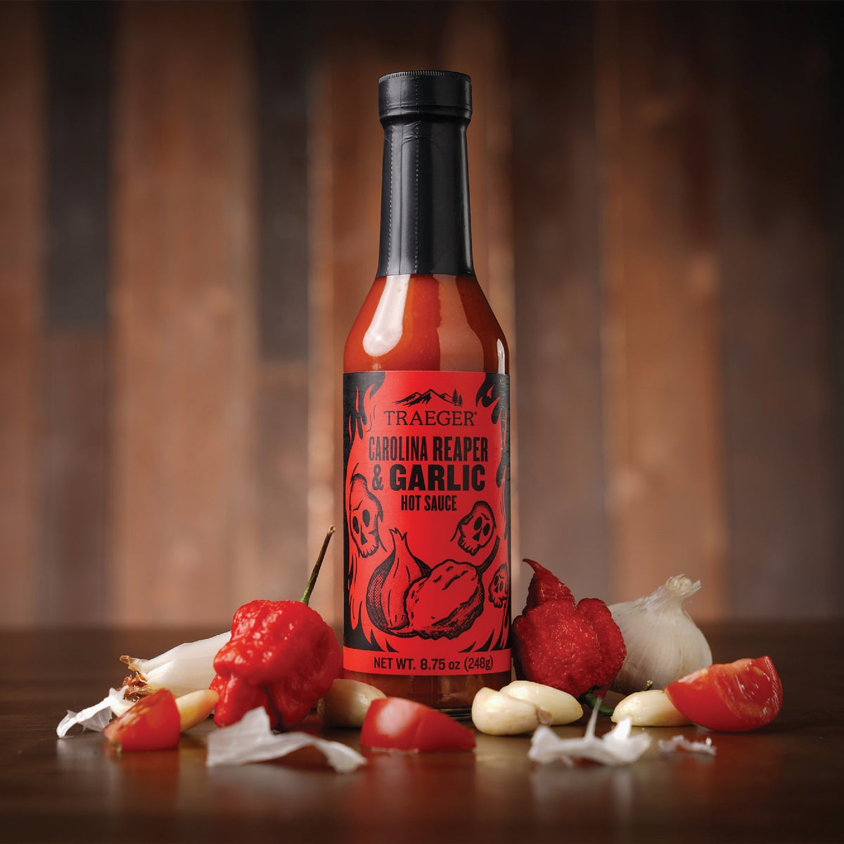 Traeger 8.75 Oz. Carolina Reaper & Garlic Hot Sauce Image 3