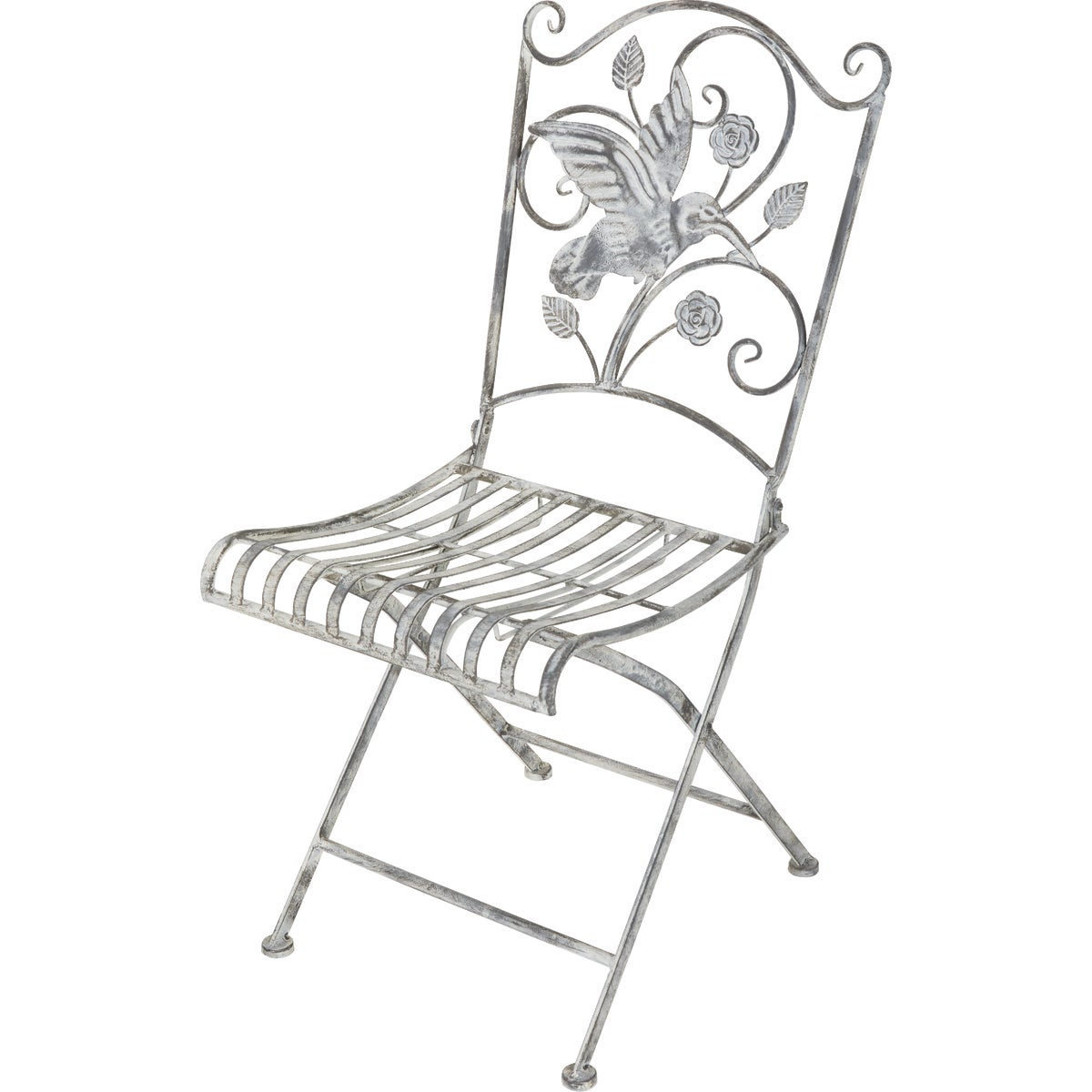 Alpine 3-Piece Hummingbird Foldable Floral Bistro Set Image 9