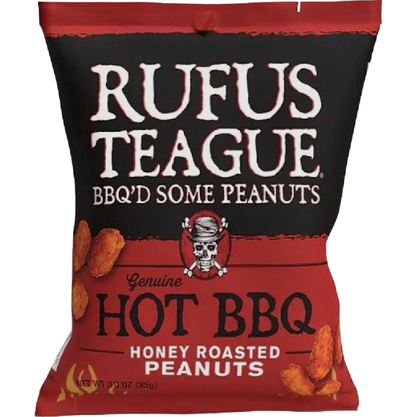 Rufus Teague 3 Oz. Hot BBQ Honey Roasted Peanuts Image 1