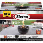 Sterno Medium Onyx with Black Lid Tabletop Fire Pit Image 1