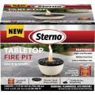 Sterno Medium Onyx and Ivory with Black Lid Tabletop Fire Pit Image 1