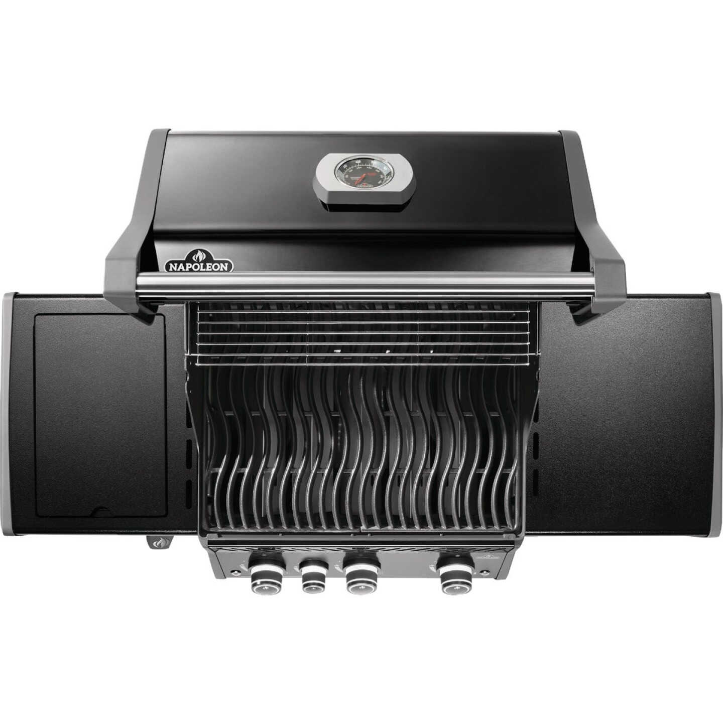 Napoleon Rogue Pro 425 3-Burner LP Gas Grill with Infrared Side Burner, Black Image 3
