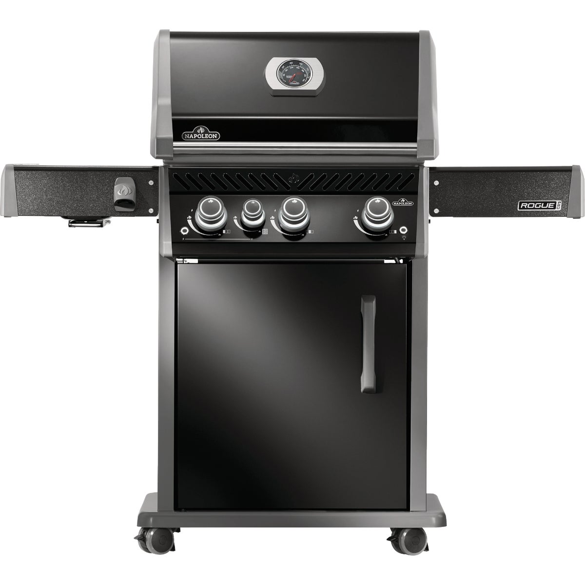 Napoleon Rogue Pro 425 3-Burner LP Gas Grill with Infrared Side Burner, Black Image 1
