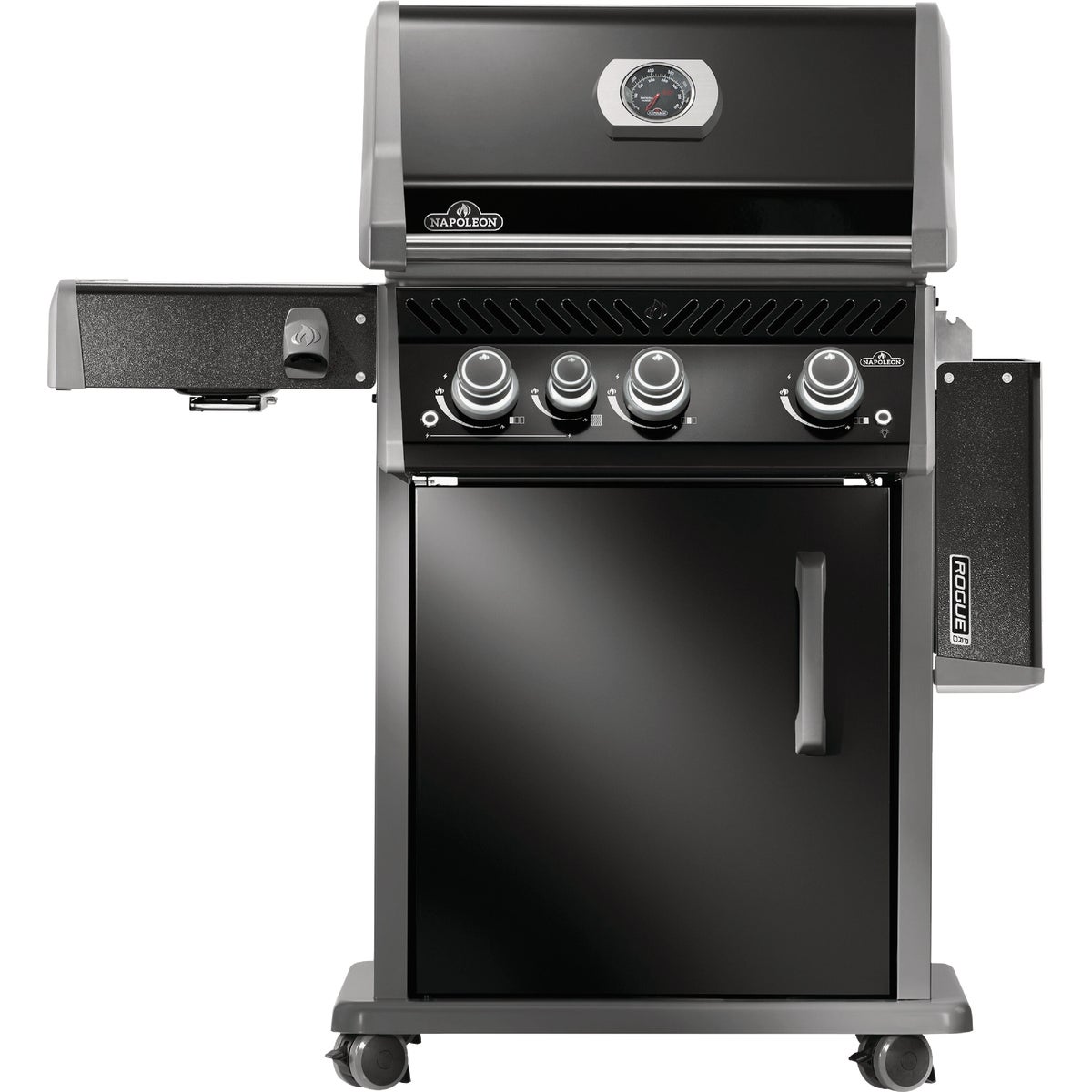 Napoleon Rogue Pro 425 3-Burner LP Gas Grill with Infrared Side Burner, Black Image 2