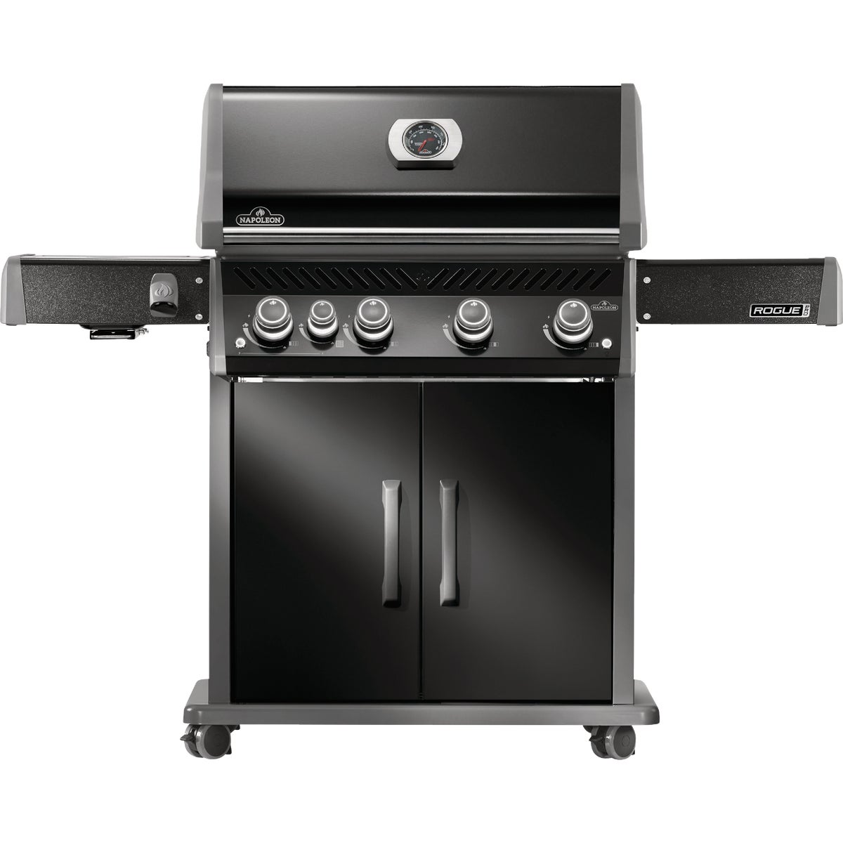 Napoleon Rogue Pro 525 4-Burner LP Gas Grill with Infrared Side Burner, Black Image 1