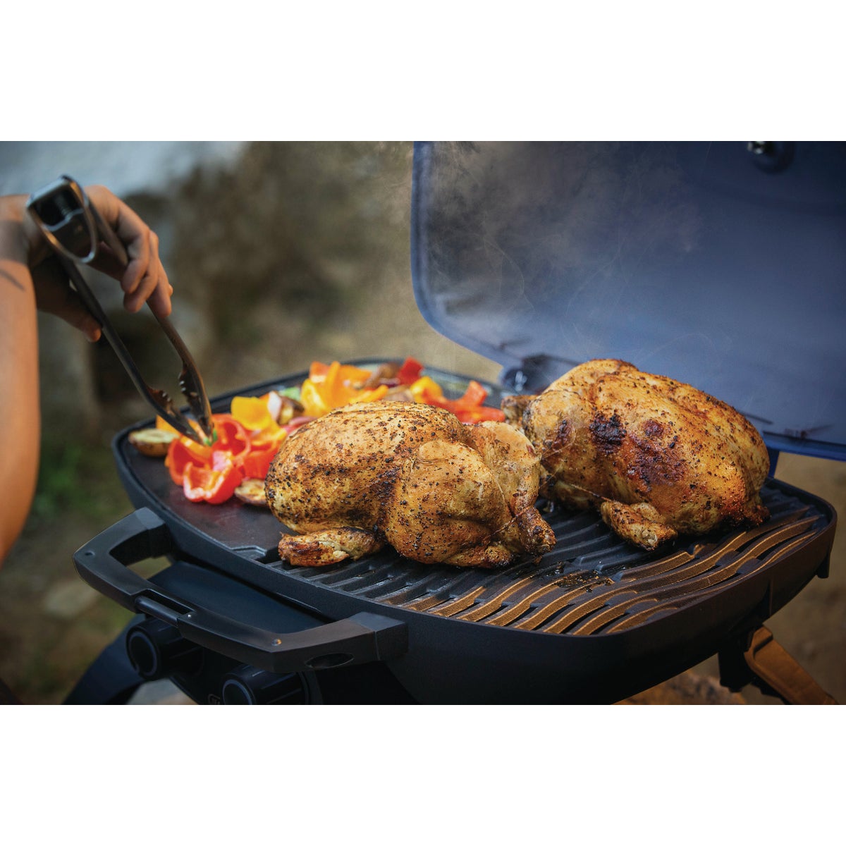 Napoleon TravelQ 285 Portable Propane Gas Grill, Blue Image 4