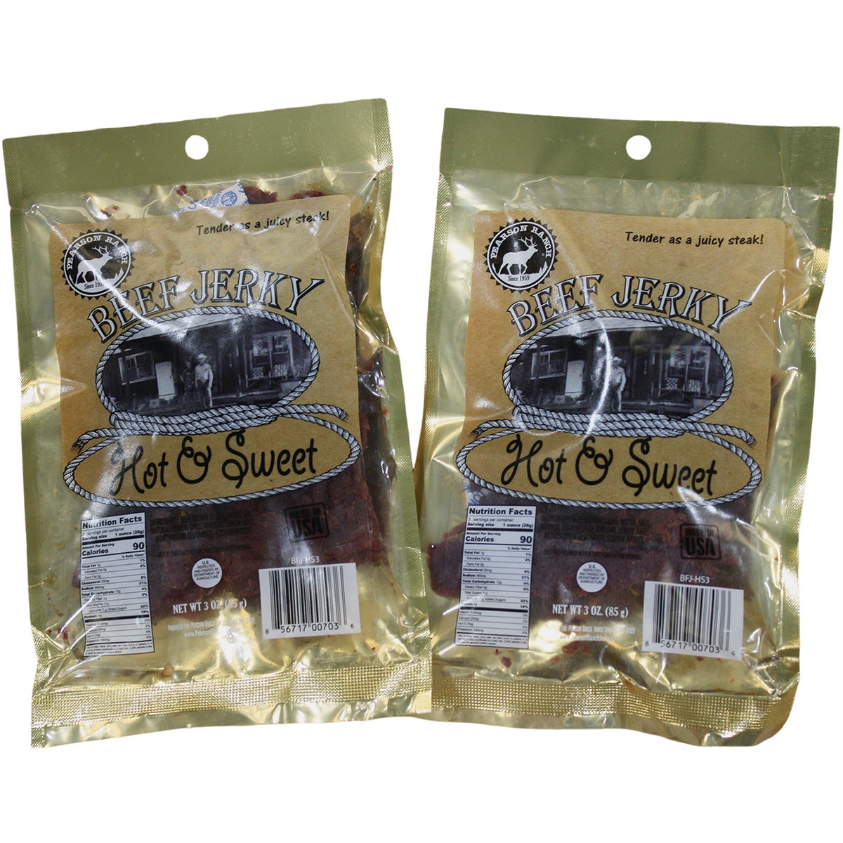 Pearson Ranch Jerky 3 Oz. Hot & Sweet Premium Whole Muscle Jerky Image 3