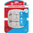 First Alert CO606 Plug-In 120V Electrochemical Carbon Monoxide Alarm with Battery Backup (2-Pack) Image 1