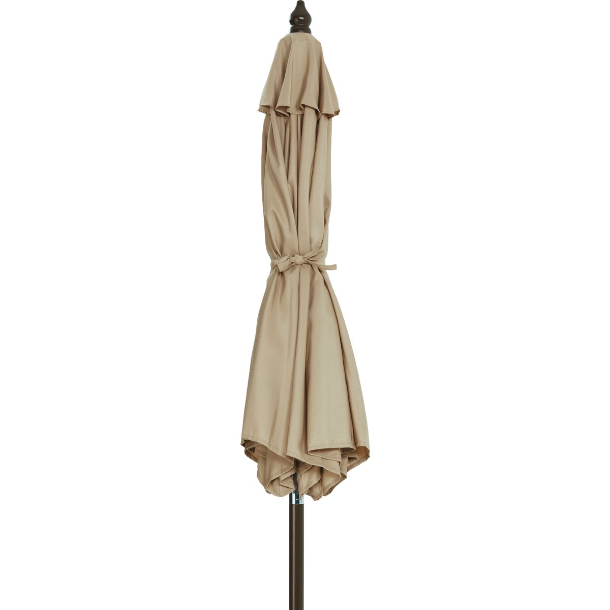 Outdoor Expressions 9 Ft. Pulley Tan Market Patio Umbrella with Chrome Plated Hardware Image 4
