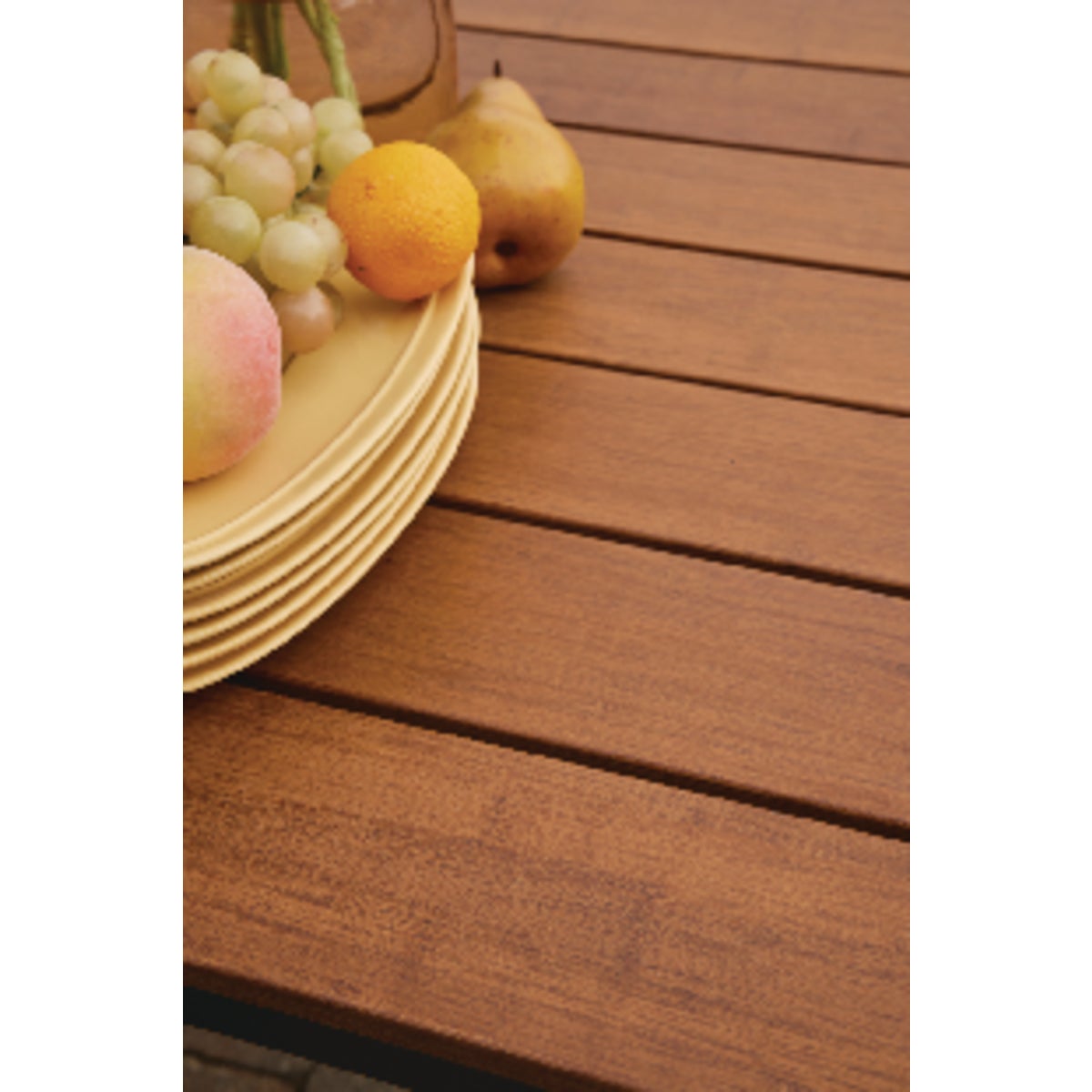 Outdoor Expressions Beige Grove 7-Piece Bamboo Top Patio Dining Set Image 4