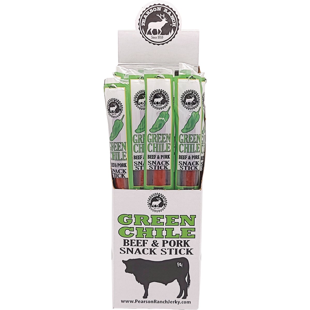 Pearson Ranch Jerky Green Chile Beef & Pork Snack Stick