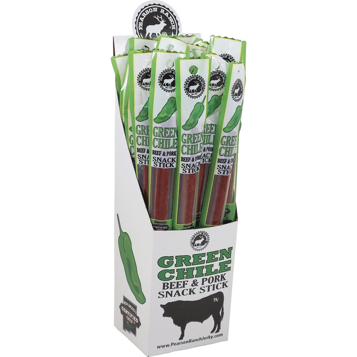Pearson Ranch Jerky Green Chile Beef & Pork Snack Stick Image 3