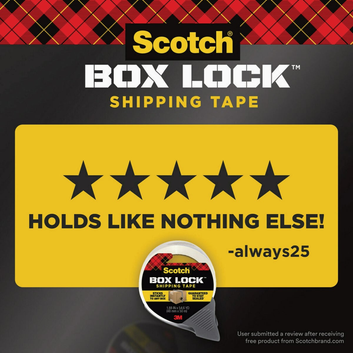 Scotch Box Lock 1.88 In. x 38.2 Yd. Clear Shipping Packaging Tape Image 2