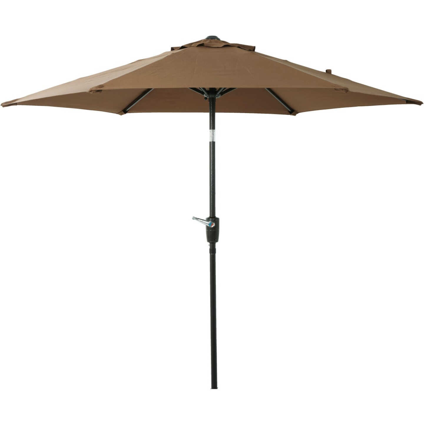 7.5 Ft. Aluminum Tilt/Crank Brown Patio Umbrella - PFAS Free Image 1