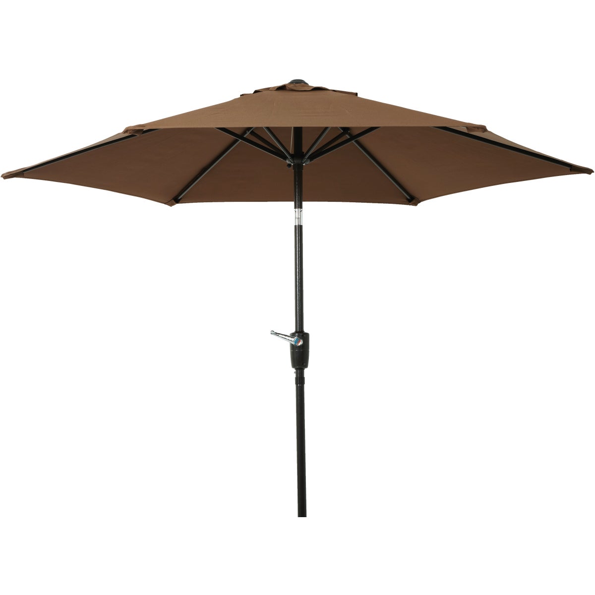7.5 Ft. Aluminum Tilt/Crank Brown Patio Umbrella - PFAS Free Image 4