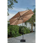 9 Ft. Aluminum Tilt/Crank Brown Patio Umbrella - PFAS Free Image 4