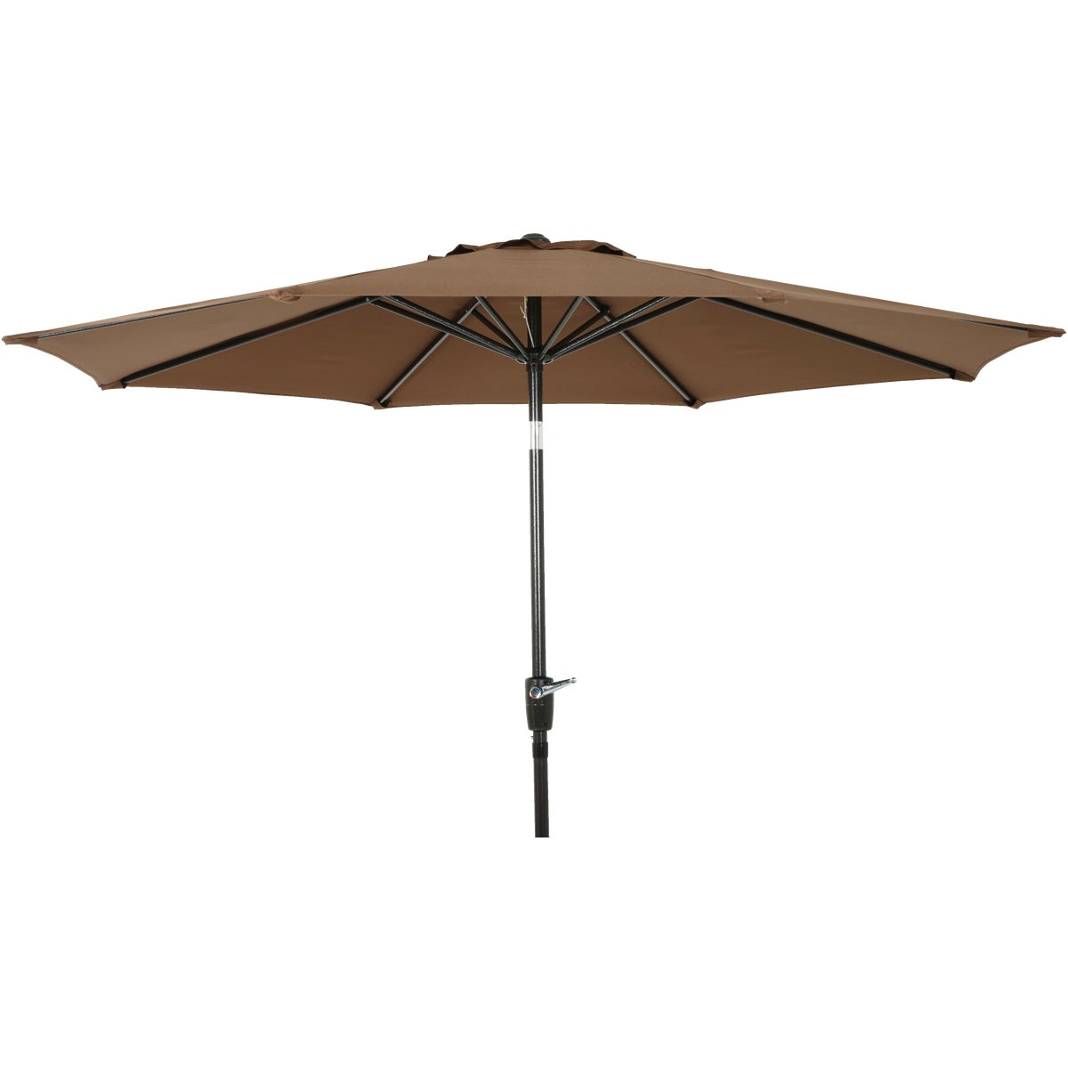 9 Ft. Aluminum Tilt/Crank Brown Patio Umbrella - PFAS Free