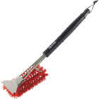 Dyna Glo 18 In. Nylon Bristles Wired Grill Cleaning Brush with Scraper Image 1