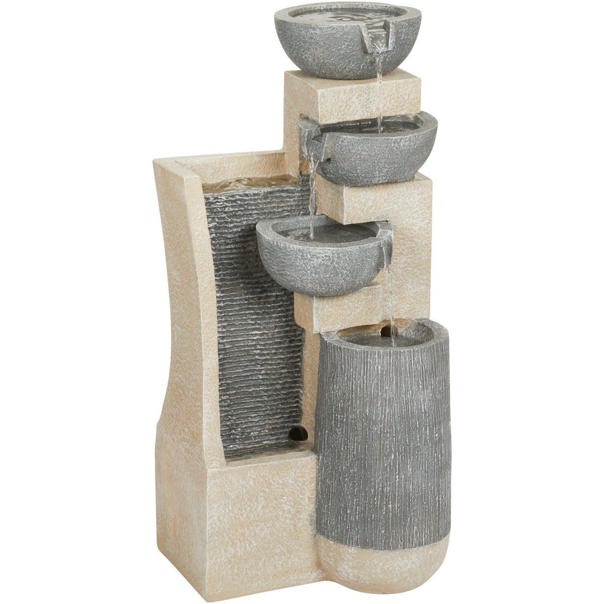 Best Garden 13 In. W. x 30 In. H. x 14 In. L. Resin Tiered Bowl Fountain