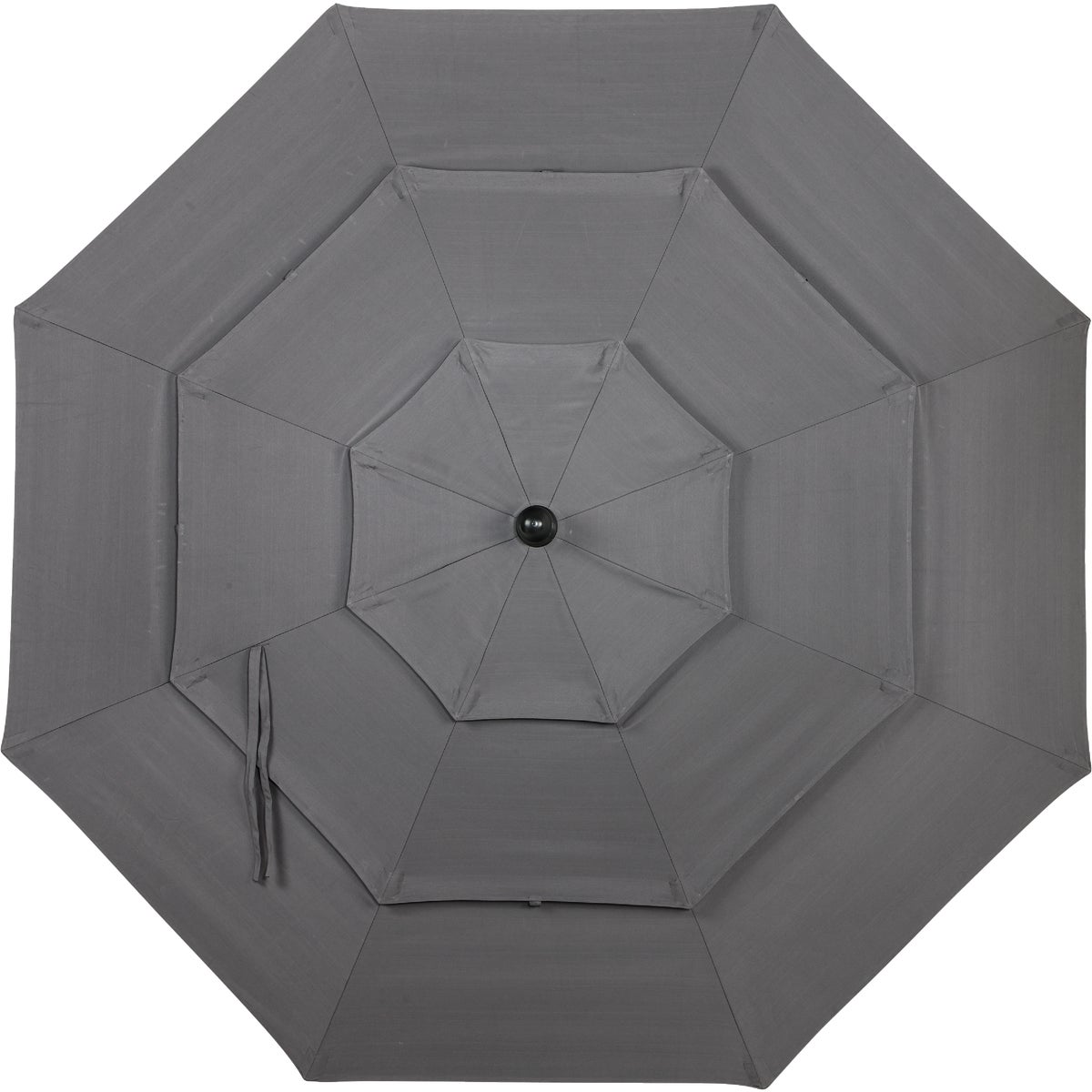 9 Ft. 3-Tier Tilt/Crank Smoke Gray Patio Umbrella - PFAS Free Image 5
