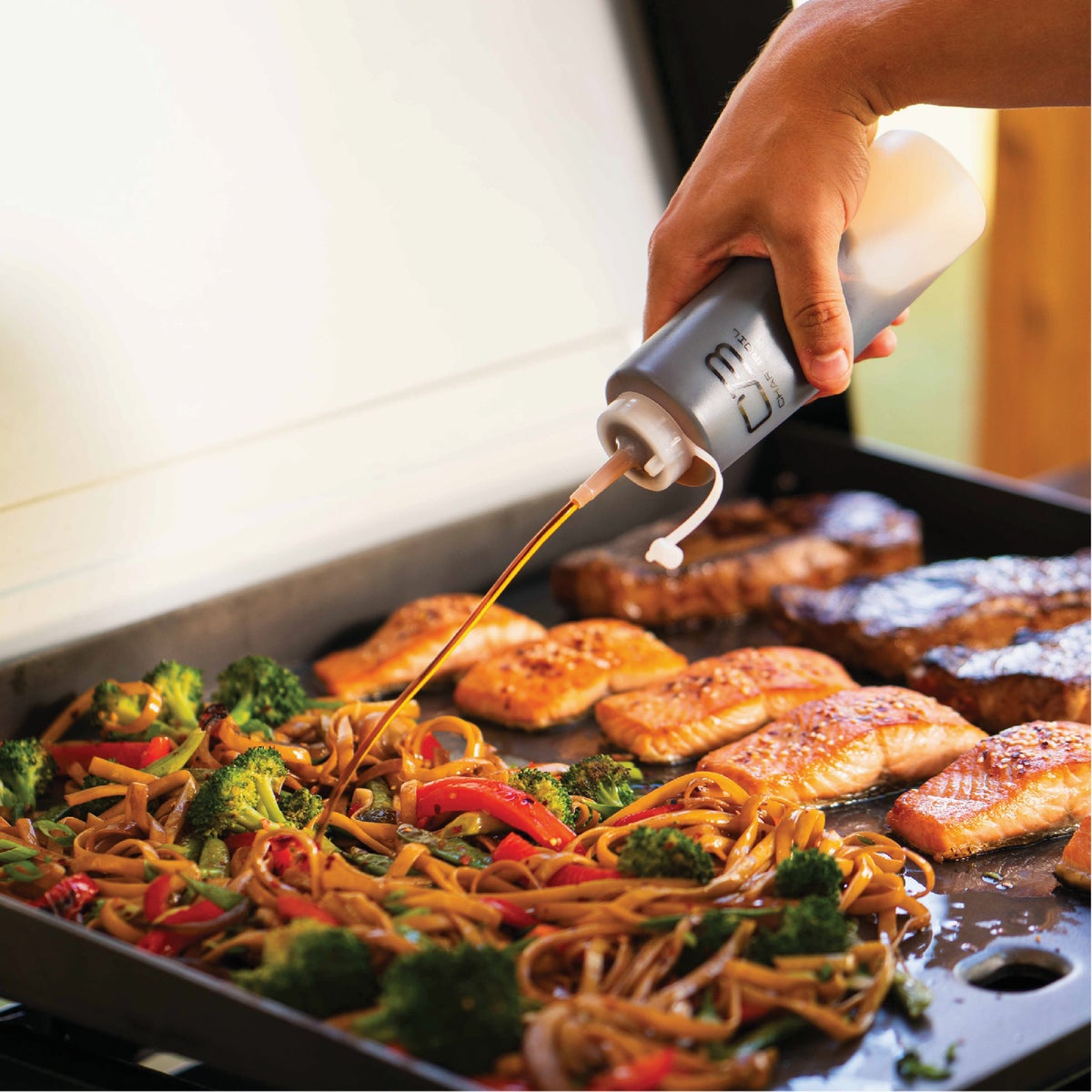 Char-Broil 28 In. XL Performance Series Propane Gas Griddle with Cart 3 Burner Flat Top Grill, Black Image 8