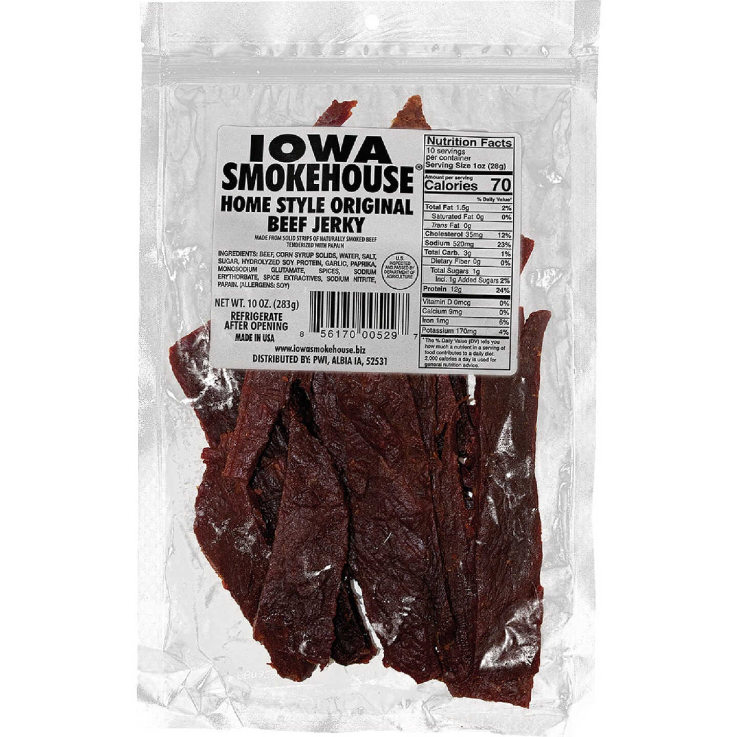 Iowa Smokehouse 10 Oz. Original Beef Jerky Image 1