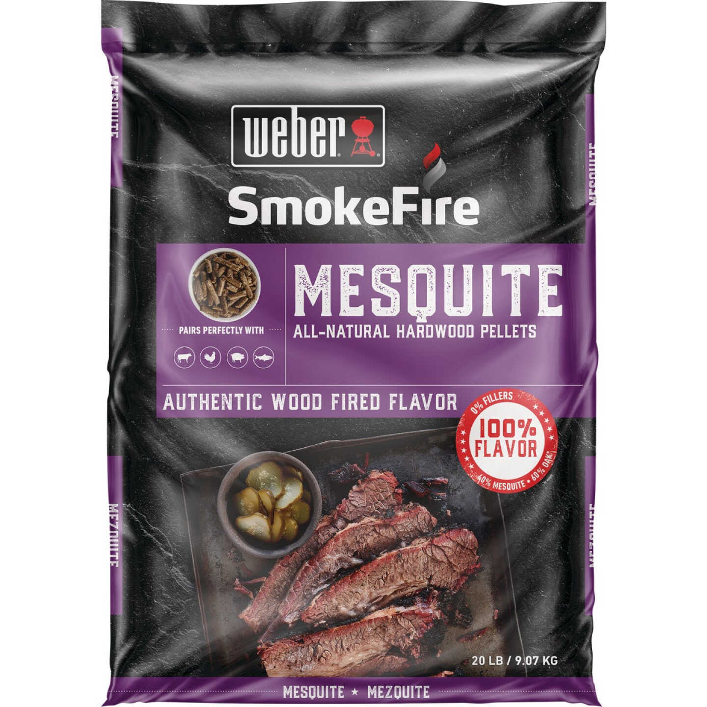 Weber SmokeFire 20 Lb. Mesquite Wood Grilling Pellets Image 1